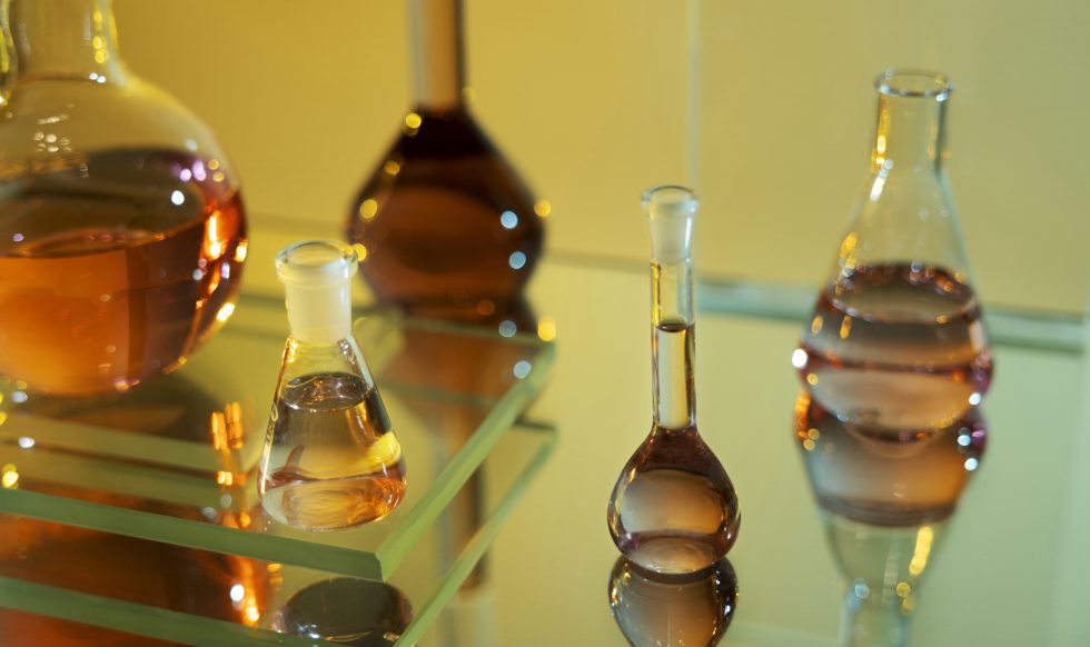 laboratory-glassware-arrangement-high-angle